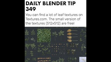 Daily Blender Tip 349 - How to use free leaf textures and set up translucency (Blender 2.8)