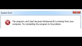 Fix Error HTMLayout dll Missing
