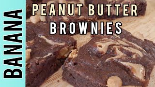 Banana Peanut Butter Brownies - Easy and Healthy Recipe | MomZ Ann
