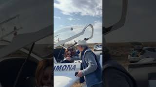 How does this airplane fly without fuel?