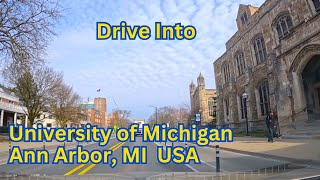 Drive Into the University of Michigan via State Street @ Ann Arbor, MI  USA