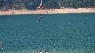 Biggest lake bike jump ever - Worthless Films