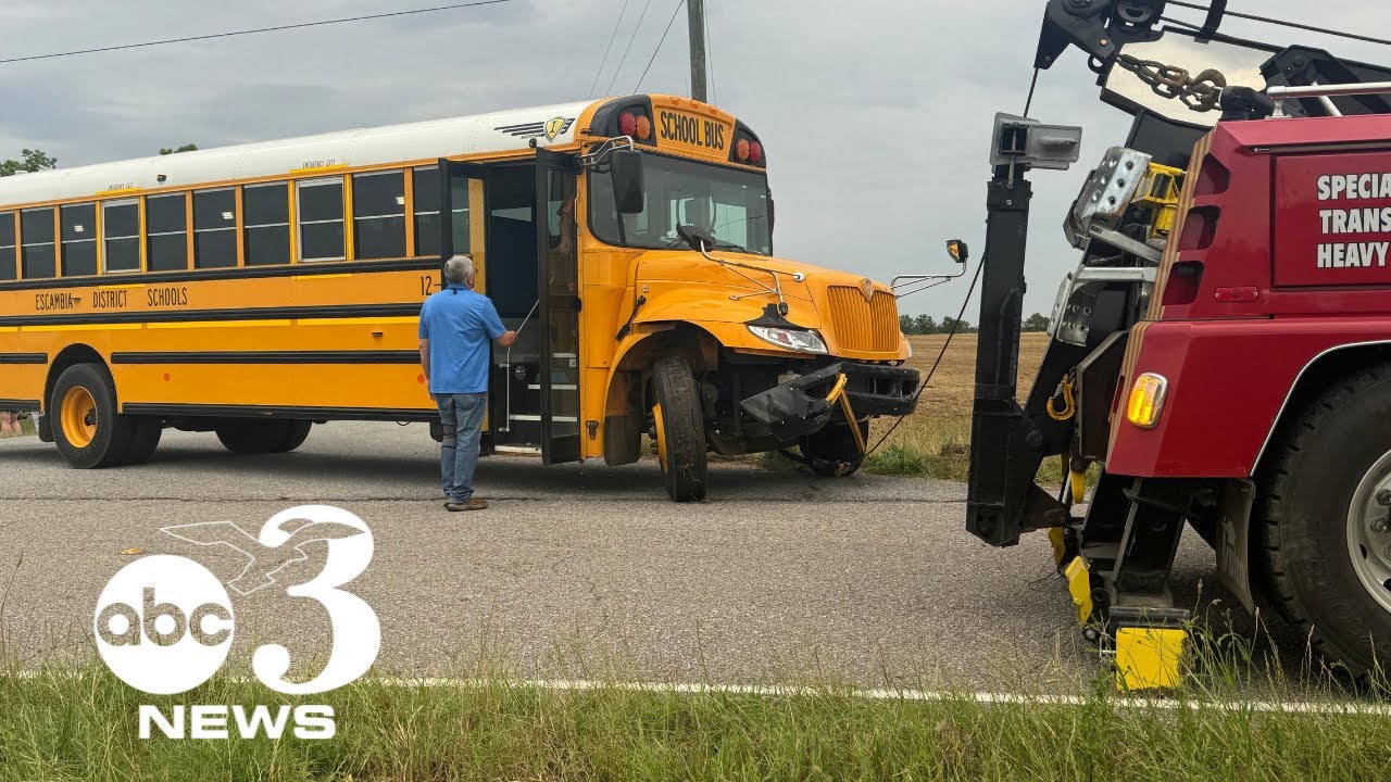 'Not very fun': Students describe crash involving school bus and tractor in Escambia County, Florida