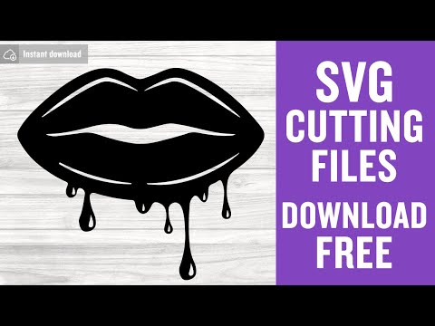 Fashion Plaid Drip Lips SVG Print and Cut Lips Dripping 