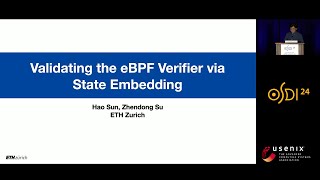 OSDI '24 - Validating the eBPF Verifier via State Embedding Net Worth