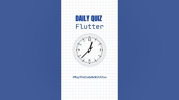 Daily quiz Flutter #quiz  #flutter #widget #flutterwidgets #fluttertutorial #flutterdeveloper