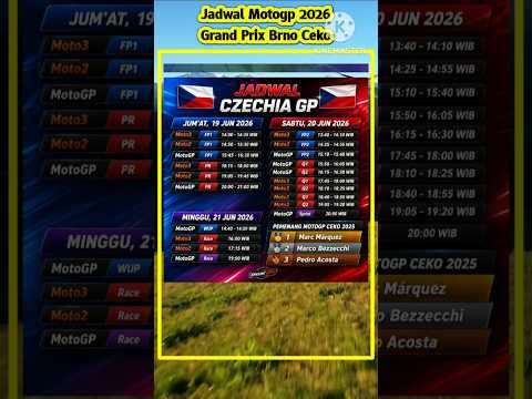 Video Jadwal Motogp BRno Ceko 2026 lengkap dengan moto2 dan moto3 Veda Pratama