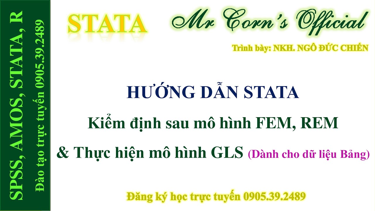 12.12.2022 Hướng dẫn STATA | Kiểm định sau mô hình FEM, REM & Thực hiện mô hình GLS