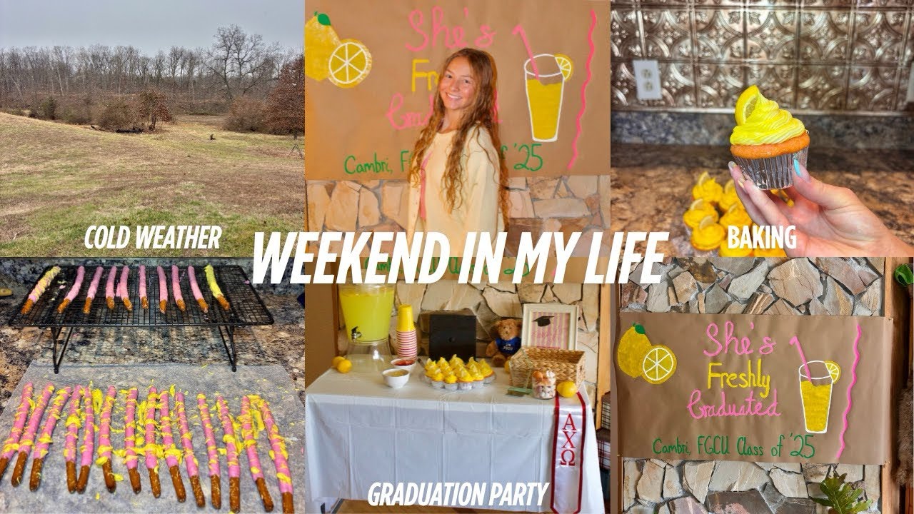 VLOG: Graduation party, baking, & cold weather