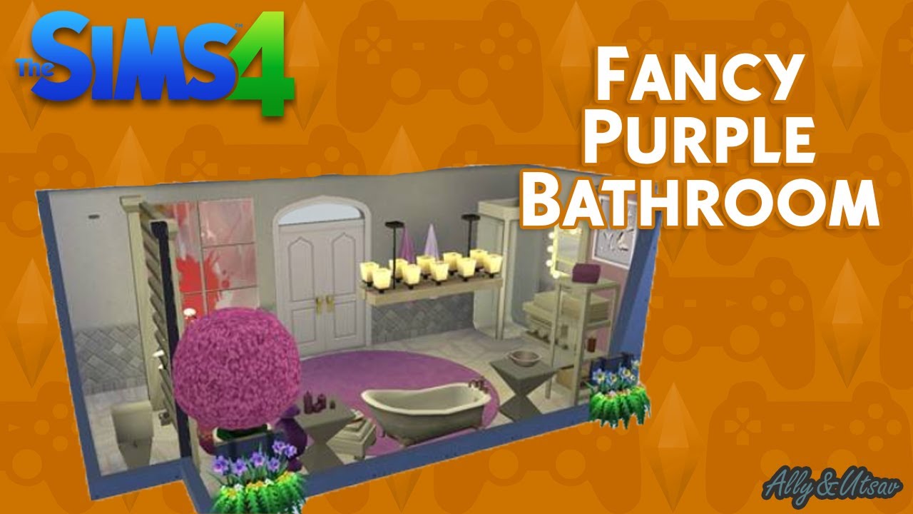 Fancy Purple Bathroom Sims 4 Speedbuild No CC YouTube