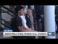 Students celebrate first day back at Jenkins Middle School after year and a half closure