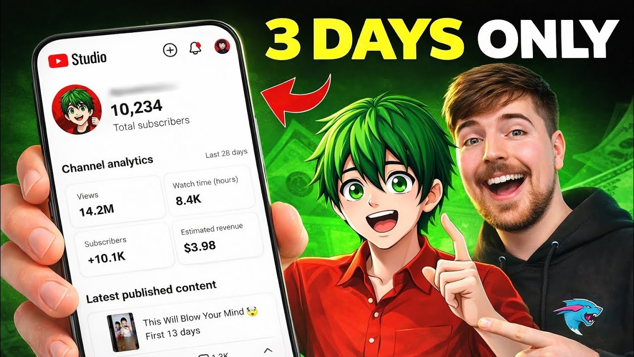 I Uploaded Just 3 Days Challenge Mr Beast Video😱। Shocking Results 