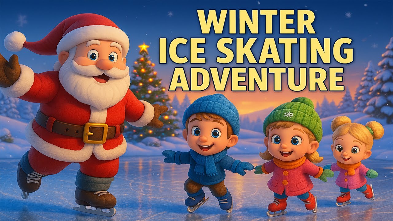 Sunny Farm Family: Winter Ice Skating Adventure! | Santa's Contest | Kids Christmas Story