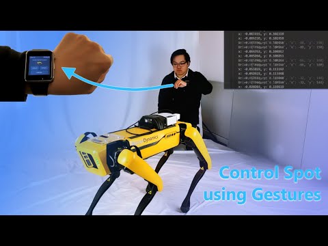 Control a robot dog with your hand using gestures with GyroPalm