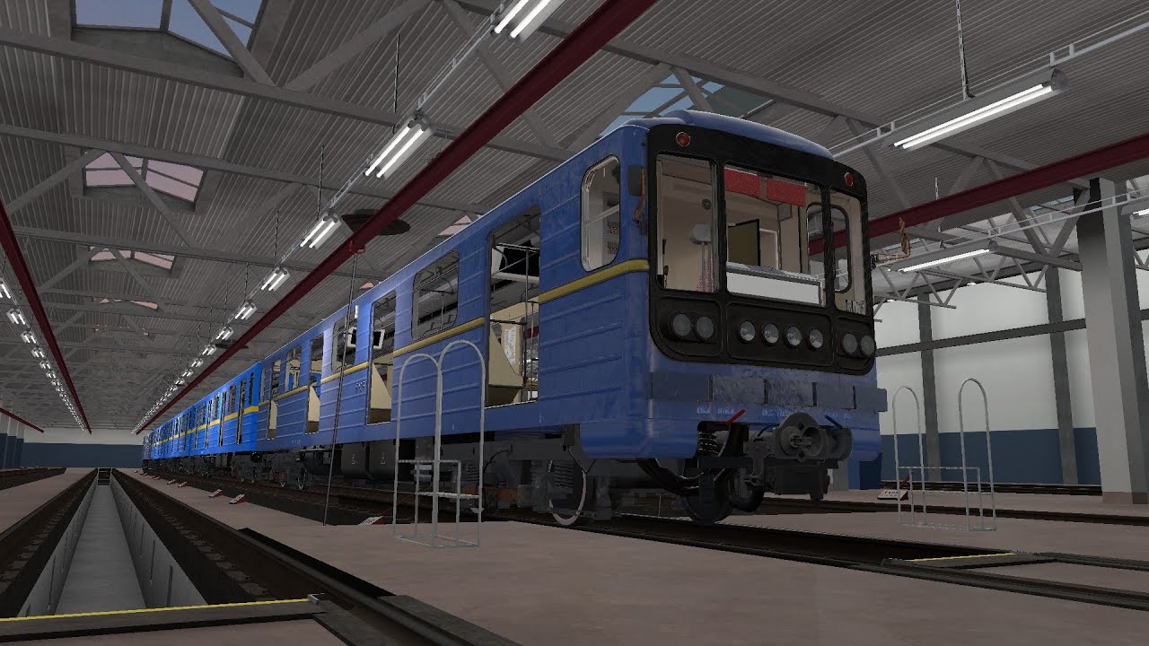 Поїздка на 81-717.5 СПЛ по лінії Мінського метро з пониженою швидкістю в Night Metrobud UA