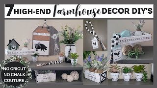 7 HIGH-END FARMHOUSE DECOR DIY'S |NO CRICUT OR CHALK COUTURE NEEDED!