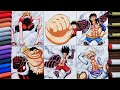 Drawing luffy  all gears  one piece