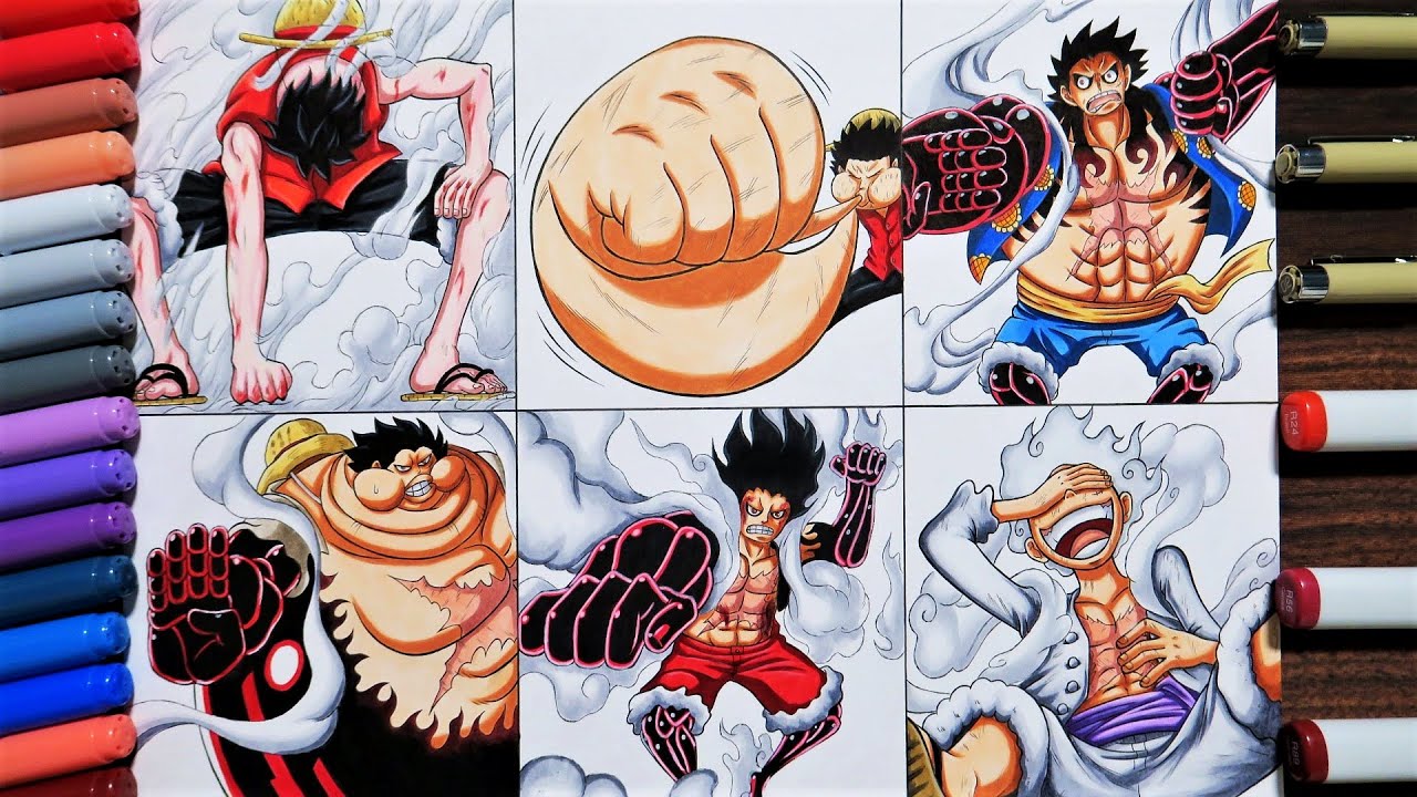 Drawing Luffy  All Gears - ONE PIECE 