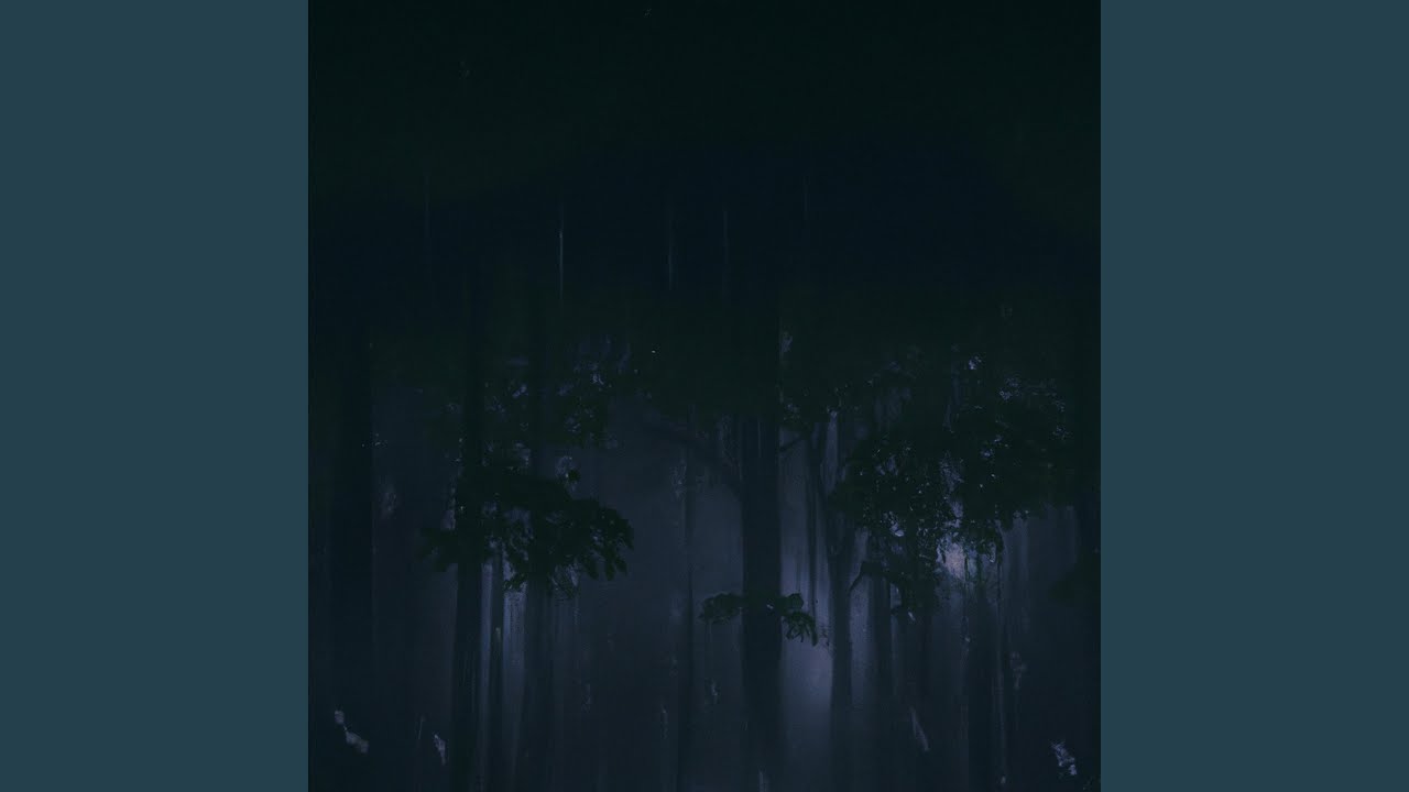 Heavy rain on a metal roof, low distant