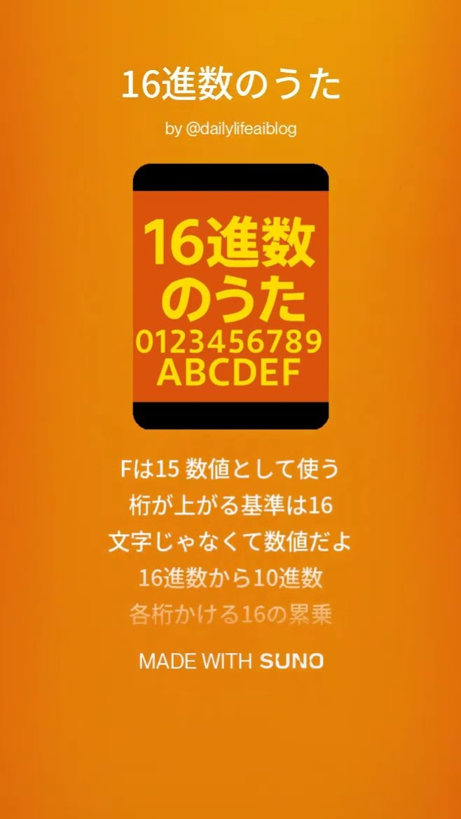 うたかた★フォロー割引 16進数のうた #ITパスポート #情報Ⅰ - YouTube