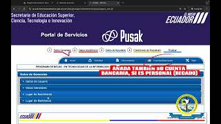 PUSAK | PROCESO DE POSTULACIÓN DE BECAS TIC | MINTEL & SENESCYT