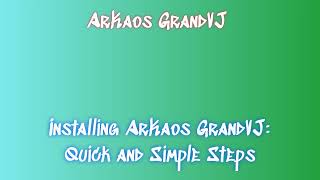 Download and Installation Tutorial for ArKaos GrandVJ  License Code: ZB-EB-CJHB
