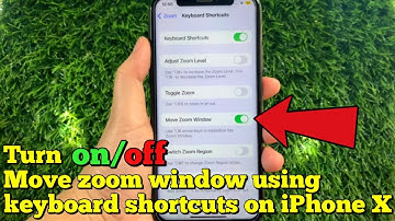 How to turn on or off move zoom window using keyboard shortcuts on iPhone X