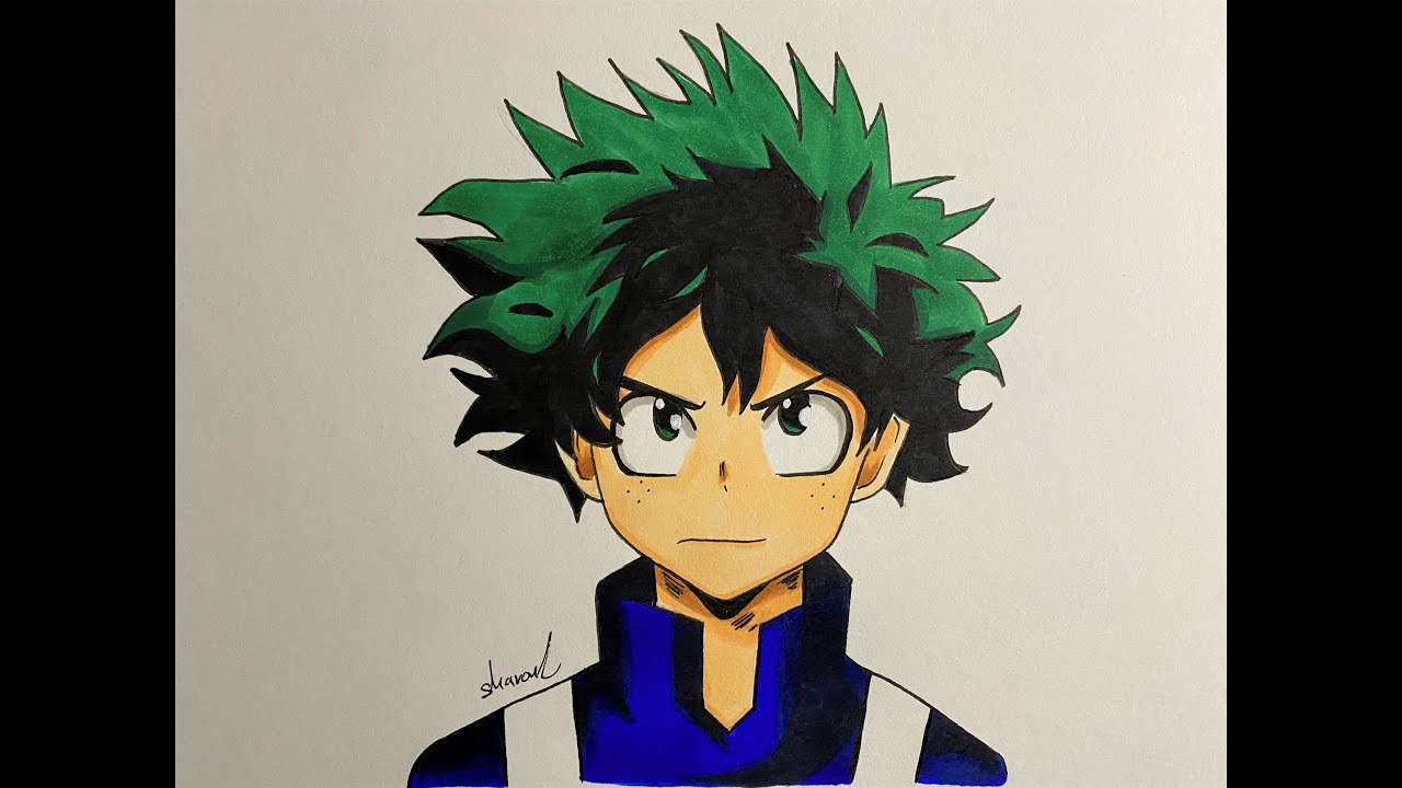 Speed Drawing Izuku Midoriya | My Hero Academia - YouTube