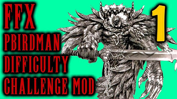 Final Fantasy X - Pbirdman Challenge Mod Walkthrough - Part 1 - Zanarkand, Baaj & Besaid Battles