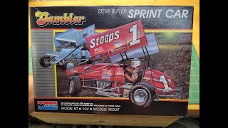 Vintage Sprint Car Model / Steve Butler Unboxing. 1988 Monogram Kit