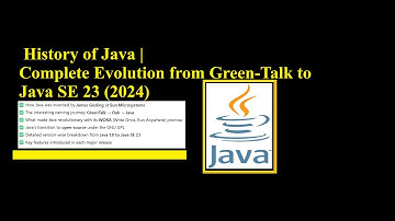 Java History | Complete Evolution from Green Talk to Java SE 23 (2024) #2