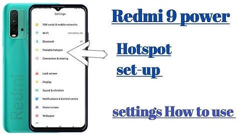 redmi 9 power hotspot set-up settings features || how to use