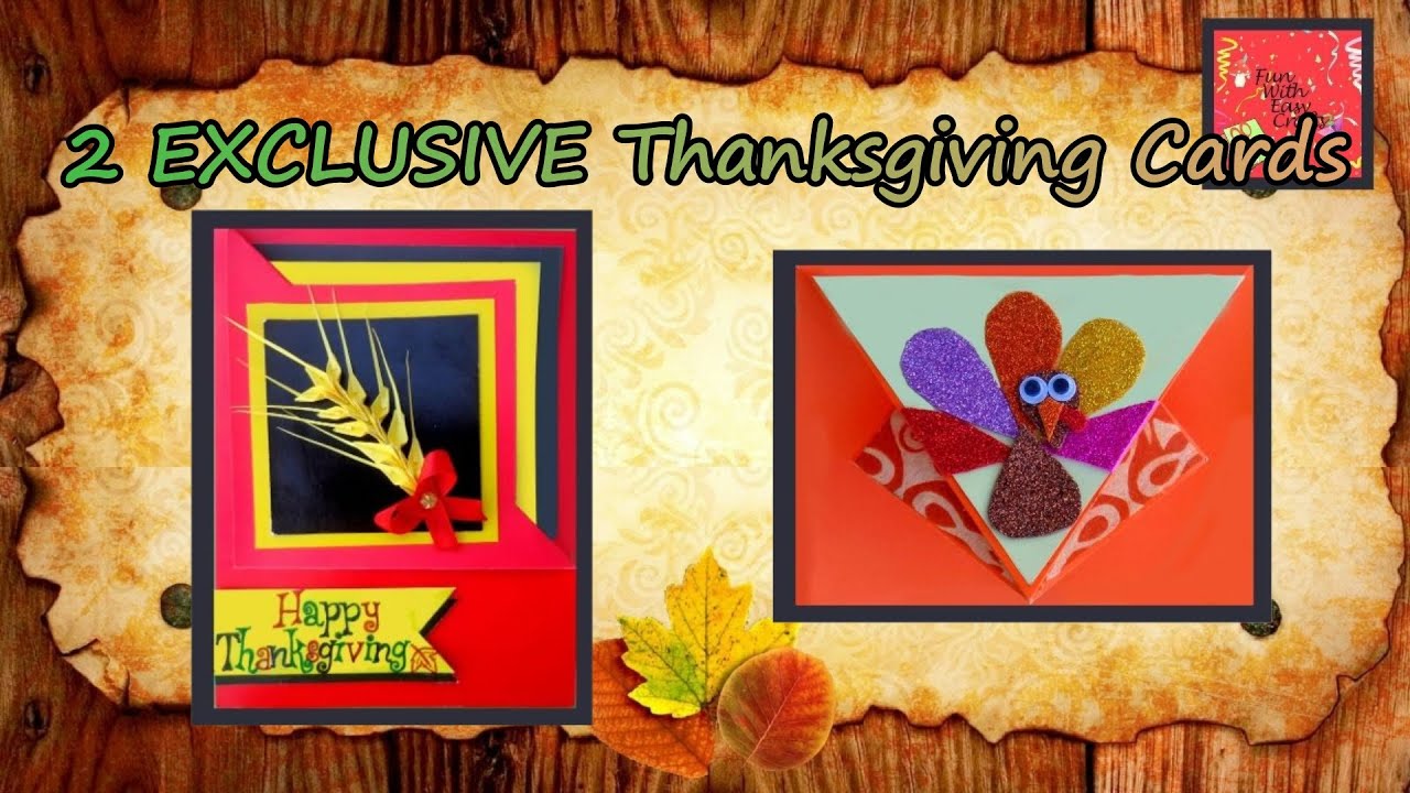 How to make THANKSGIVING CARDS | 2 EXCLUSIVE THANKSGIVING CARDS - YouTube