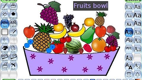 How to draw Fruit Bowl in Tux Paint