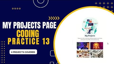 My Projects Page Coding Practice 13 In HTML and CSS | Website Integration | Nxtwave ccbp