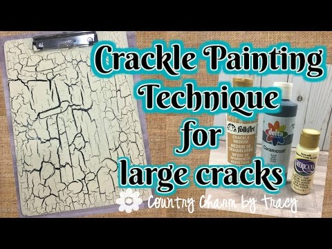 Testing Folk Art Crackle Medium for Rock Painting 