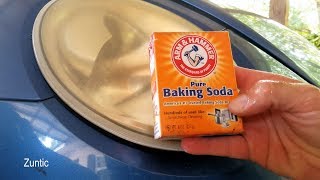 Cleaning Headlights With Baking Soda - Life Hack Test