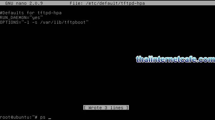 Linux ubuntu installation tftpd-hpa