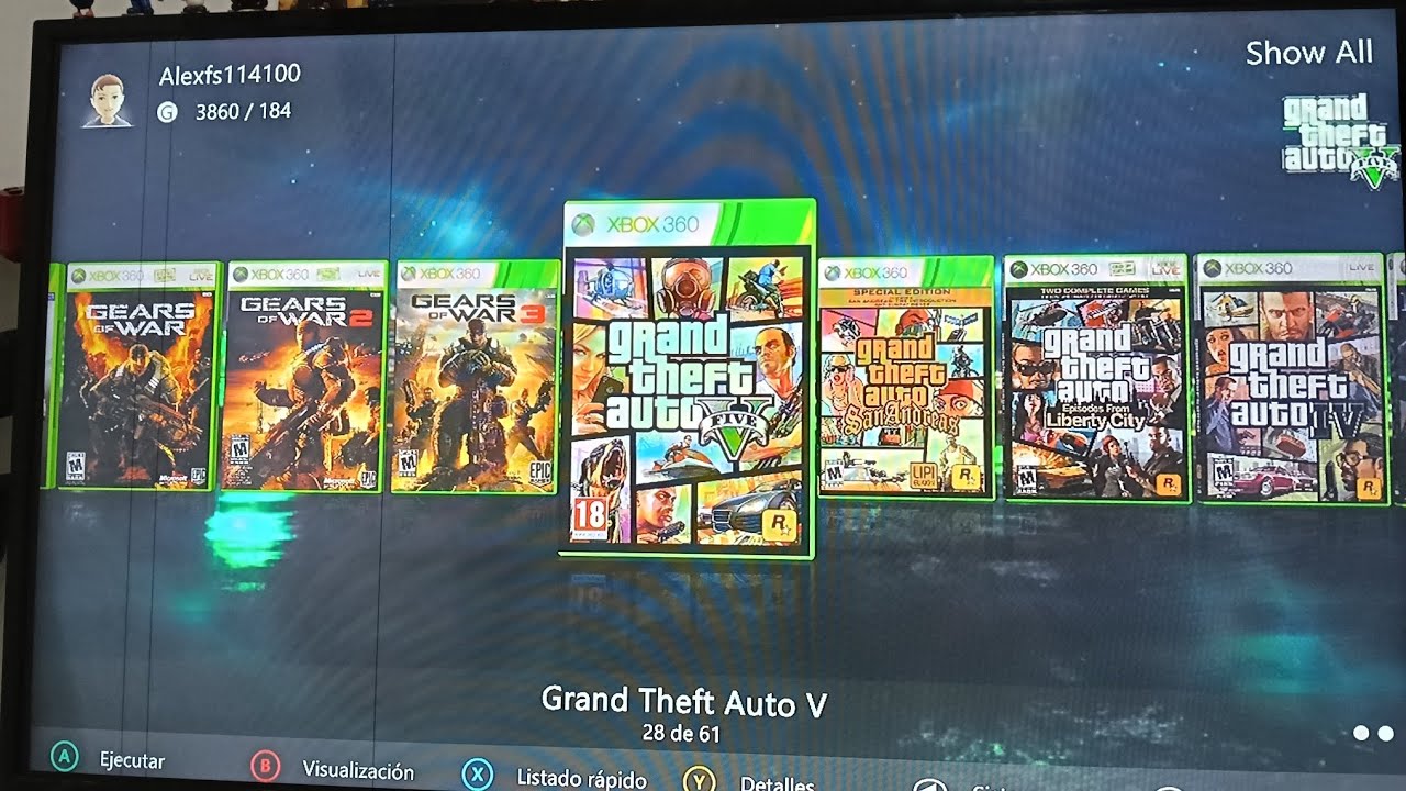 Disco duro 500 gb para Xbox 360 con juegos al gusto probando GTA V 