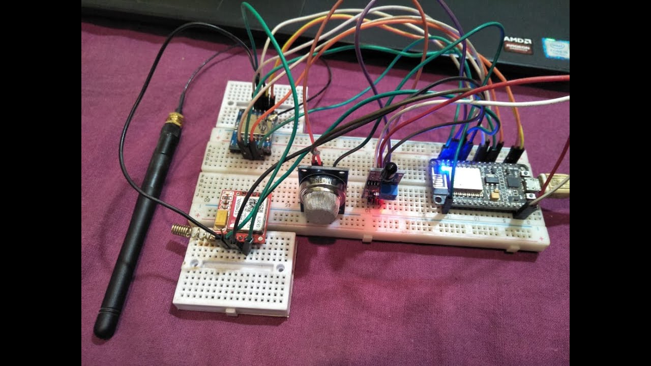 Forest Fire Detection using LoRa Mesh network, IET Lucknow, Final year project