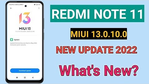Redmi Note 11 MIUI 13.0.10.0 New Update || New Update Check Now