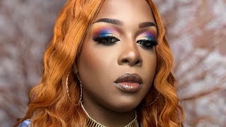 Kay on the Slay | Soft Glam Lounge 🍊 Blue & Orange Glam Transformation | #shorts #viral #trending screenshot 4