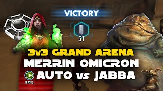 Cheese is strong in this one! Auto Basic Merrin Omicron Talzin Asajj NS vs Jabba 3v3 GAC | SWGOH