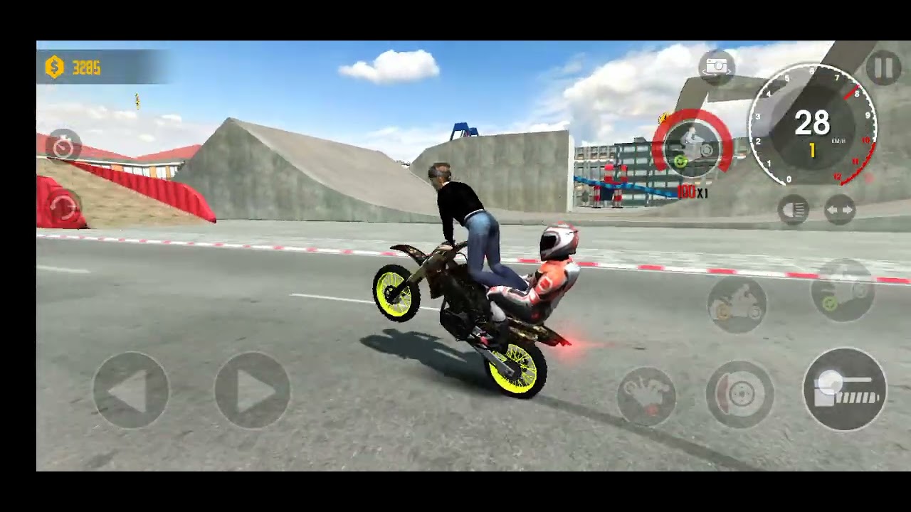 Xtreme Motorbikes 2 Player one wheeling stunt Moto Bike rider