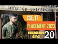 Jadavpur university cse and it placement report 2023