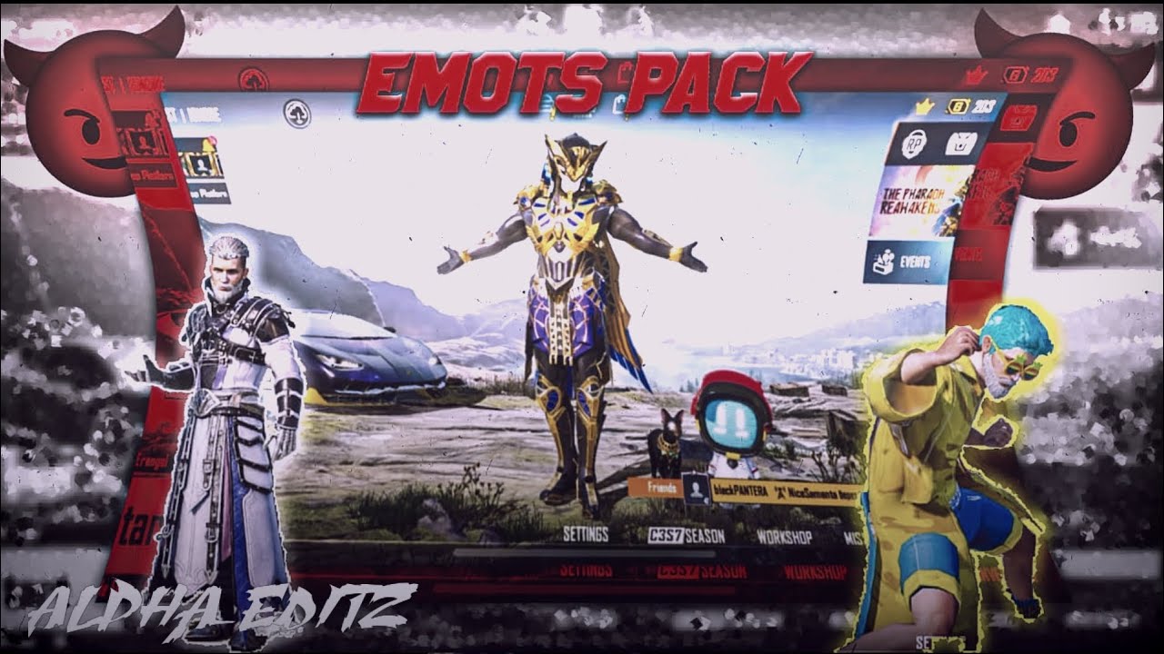 pubg mobile emotes pack | Alpha editz