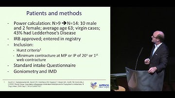 Dr. Paul Werker: "First Web Space Collagenase Treatment" 2015 Dupuytren Symposium