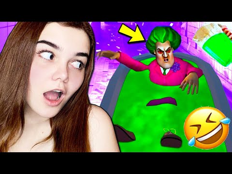 FIZ BANHEIRA DE SLIME PARA A PROFESSORA MISS T (Scary Teacher 3D)