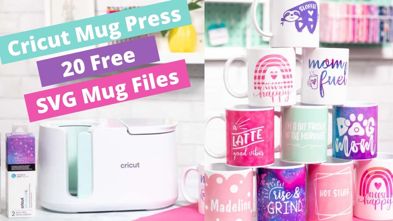 Cricut Mug Press SVG, 4 Cricut Mug Press Designs Wraps, Digital