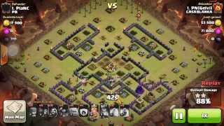 Clash of Clans - Most Heroic Attack War GOWIPE 3 Stars TH9 vs TH9 #2